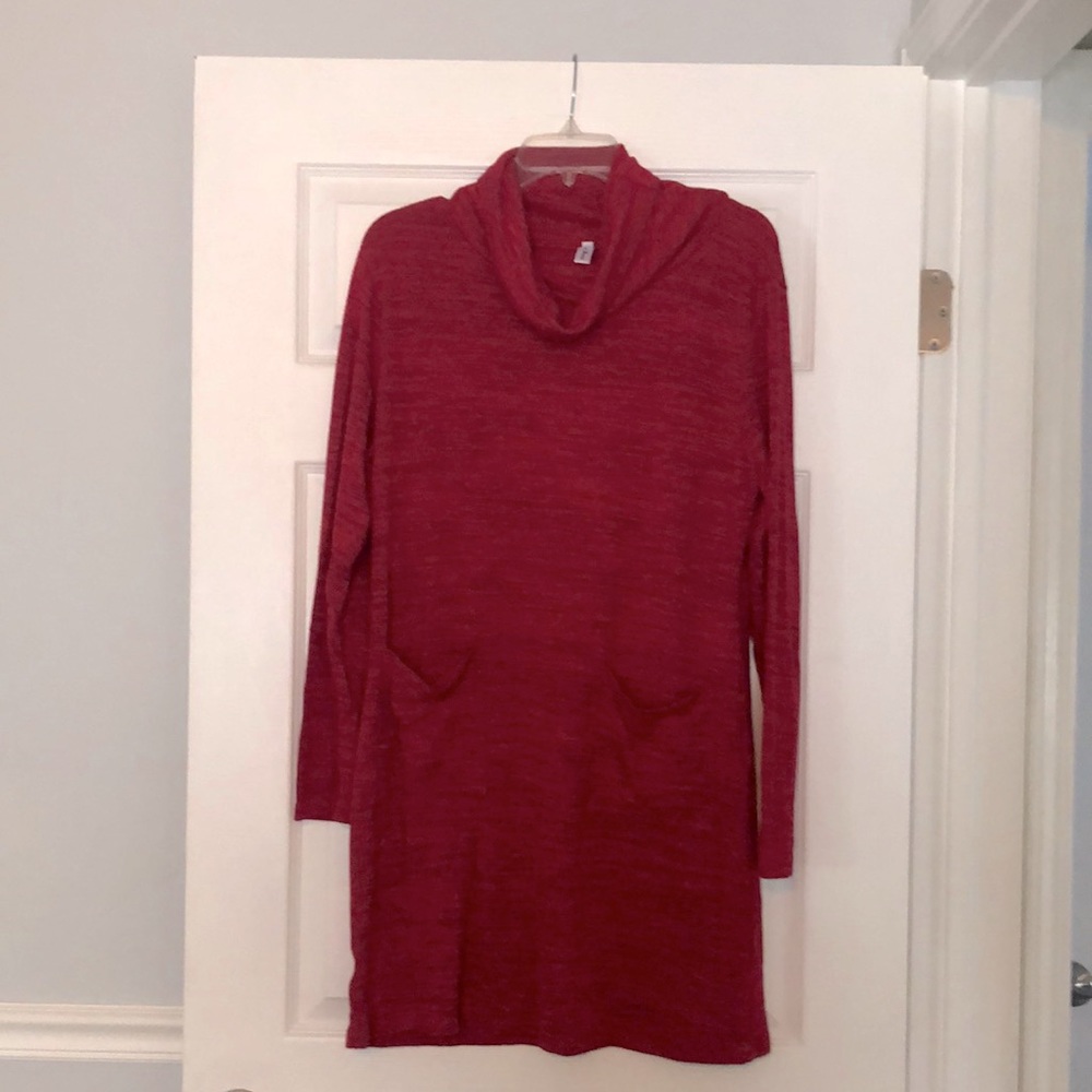 Brand new, long sleeve, red dress with pockets. Size large.